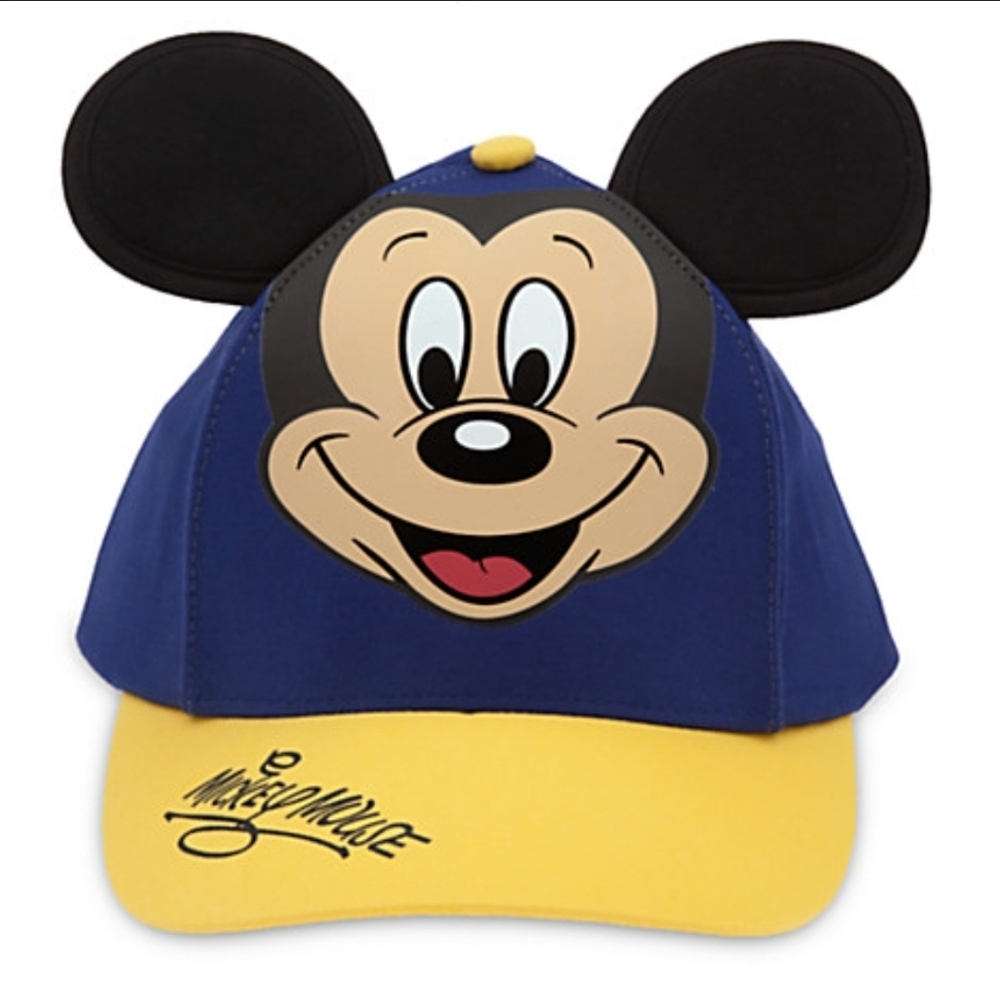 Disney YOUTH Baseball Cap - Mickey Mouse Blue / Gold NWOT